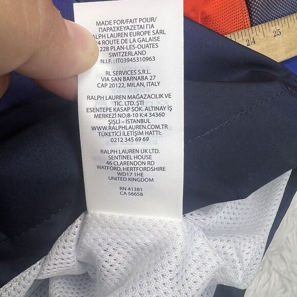 NWT Polo Ralph Lauren Orange Ombre Mens Waterproof Pullover Hoodie Jacket Size S - Picture 10 of 16